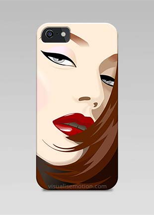 Vector Girl Illustration for iPhone cover