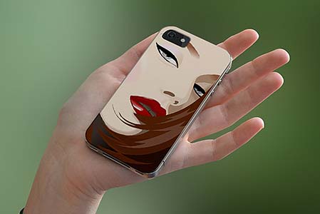 iPhone Case: Vector Girl Illustration